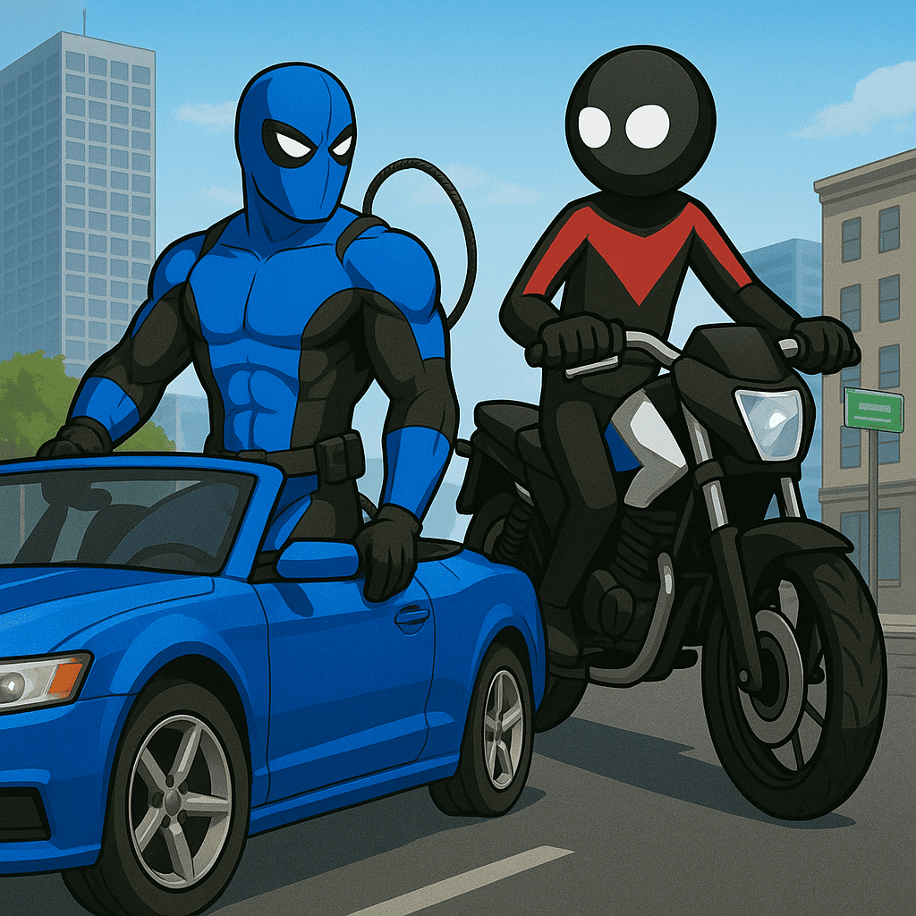 rope hero vs stickman game play