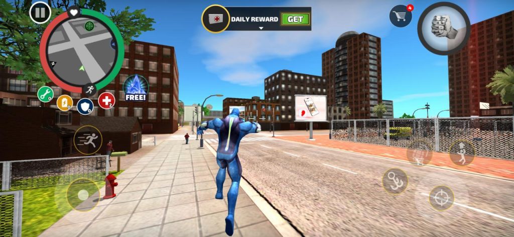 Rope Hero Apk running mission