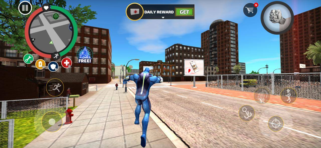 Rope Hero Apk running mission