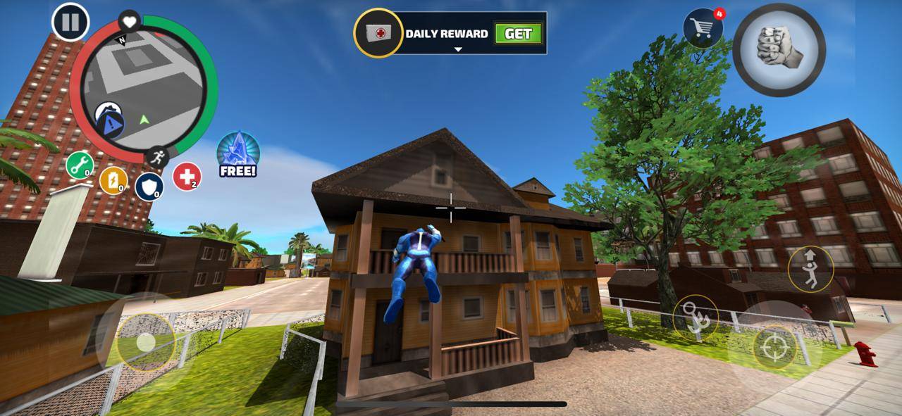 Rope Hero Apk flying mission