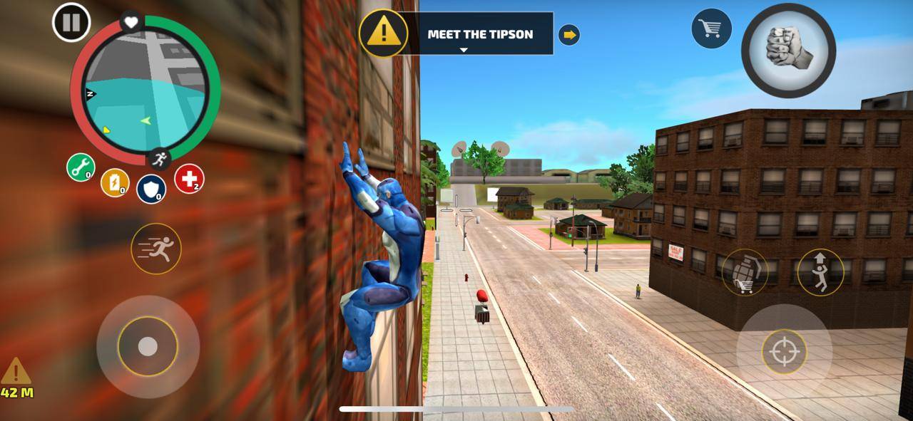 Rope Hero Apk Swing on wall