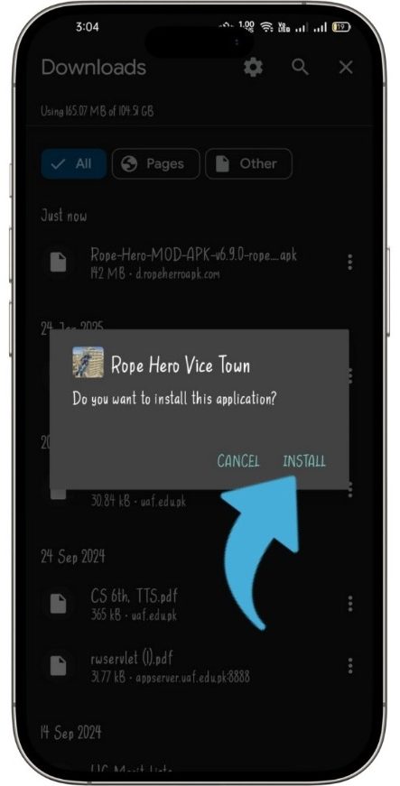 Install Rope Hero Mod Apk Latest Version